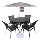 Conjunto Lótus Premium Com Ombrelone - Preto