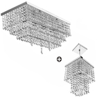 Conjunto Luminária Queops + Pendente Marry Cristal Acrilico