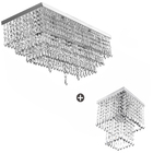 Conjunto Luminárias Cristal Acrilico Queops + Marrycrillic