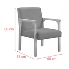 Conjunto Luna Bege Puff Flex Claro E Quadro Abstrato Romantic