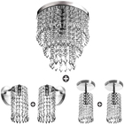 Conjunto Lustre 1 Manucrilic + 2 Clearcrilic + 2 Arandela