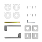 Conjunto Maçaneta e Roseta Interna Cromada Arouca