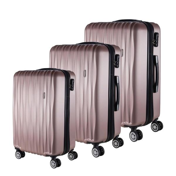 Conjunto Malas De Viagem Expansível Abs Yins 21057 Rodinhas R