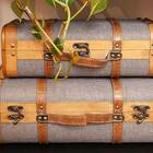 Conjunto Maletas De Madeira E Metal 2pçs