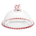 Conjunto Manteigueira E Queijeira Em Vidro Com Tampa Coração