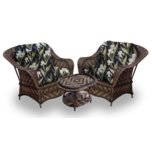 Conjunto Marco - 2 Poltronas + 1 Mesa Centro - Calis Branco