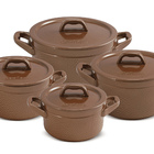 Conjunto Martelado 4 Peças Cobre