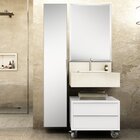 Conjunto Max 60cm Para Banheiro Com Espelho, Gaveteiro, Banca