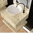 Conjunto Max Para Banheiro Espelho, Bancada Com Cuba Esculpid