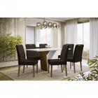 Conjunto Mesa 1,60m 6 Cad Imbuia/off White/amendoa Café