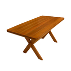 Conjunto Mesa 1,6m E 2 Bancos Com Encosto E 2 Cadeiras Madeir