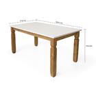 Conjunto Mesa 1,82m E 2 Bancos Rústico Corona Ideal