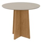 Conjunto Mesa 100cm Tampo Mdf/vidro 4 Cadeiras Athenas Móveis