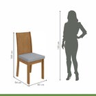 Conjunto Mesa 100cm Tampo Mdf/vidro 4 Cadeiras Athenas Móveis