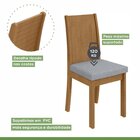 Conjunto Mesa 100cm Tampo Mdf/vidro 4 Cadeiras Athenas Móveis