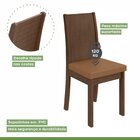 Conjunto Mesa 100cm Tampo Mdf/vidro 4 Cadeiras Athenas Móveis