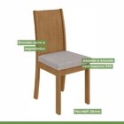 Conjunto Mesa 100cm Tampo Mdf/vidro 4 Cadeiras Athenas Móveis