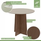 Conjunto Mesa 100cm Tampo Mdf/vidro 4 Cadeiras Athenas Móveis
