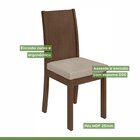 Conjunto Mesa 100cm Tampo Mdf/vidro 4 Cadeiras Athenas Móveis