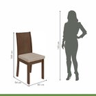 Conjunto Mesa 100cm Tampo Mdf/vidro 4 Cadeiras Athenas Móveis