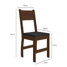 Conjunto Mesa 108x67,5cm 4 Cadeiras Milano  Amêndoa/preto