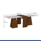 Conjunto Mesa 10 Cadeiras Tampo Com Vidro Sala De Jantar Arez