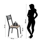 Conjunto Mesa 110x72cm 1 Banco 2 Cadeiras Mega  Preto/amêndoa