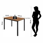 Conjunto Mesa 110x72cm 1 Banco 2 Cadeiras Mega  Preto/amêndoa