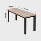 Conjunto Mesa 110x72cm 1 Banco Mega 2 Cadeiras Jade  Preto/li