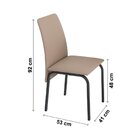 Conjunto Mesa 120cm Tampo Em Vidro 4 Cadeiras Barcelona  Bron