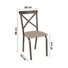 Conjunto Mesa 120cm Tampo Em Vidro Com 4 Cadeiras Karina  Bro