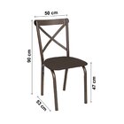 Conjunto Mesa 120cm Tampo Em Vidro Com 4 Cadeiras Karina  Bro