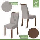 Conjunto Mesa 120cm Tampo Mdf/vidro 4 Cadeiras Apogeu Móveis