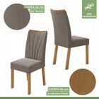 Conjunto Mesa 120cm Tampo Mdf/vidro 4 Cadeiras Apogeu Móveis
