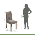 Conjunto Mesa 120cm Tampo Mdf/vidro 4 Cadeiras Apogeu Móveis