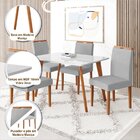 Conjunto Mesa 120x80 Com 4 Cadeiras Fortaleza Uno Off White/m