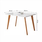 Conjunto Mesa 120x80 Com 4 Cadeiras Fortaleza Uno Off White/m