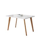 Conjunto Mesa 120x80 Com 4 Cadeiras Fortaleza Uno Off White/m