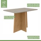 Conjunto Mesa 120x80cm Tampo Mdf/vidro Celebrare 4 Cadeiras E