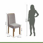 Conjunto Mesa 120x80cm Tampo Mdf/vidro Celebrare 4 Cadeiras E