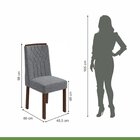 Conjunto Mesa 120x80cm Tampo Mdf/vidro Celebrare 4 Cadeiras E