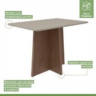 Conjunto Mesa 120x80cm Tampo Mdf/vidro Celebrare 4 Cadeiras E