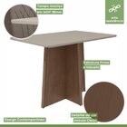 Conjunto Mesa 120x80cm Tampo Mdf/vidro Celebrare 4 Cadeiras E