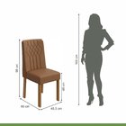 Conjunto Mesa 120x80cm Tampo Mdf/vidro Celebrare 4 Cadeiras E