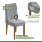 Conjunto Mesa 120x80cm Tampo Mdf/vidro Celebrare 4 Cadeiras E