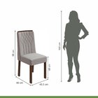 Conjunto Mesa 120x80cm Tampo Mdf/vidro Celebrare 4 Cadeiras E