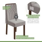 Conjunto Mesa 120x80cm Tampo Mdf/vidro Celebrare 4 Cadeiras E