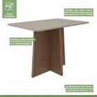 Conjunto Mesa 120x80cm Tampo Mdf/vidro Celebrare 4 Cadeiras E