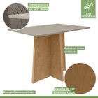 Conjunto Mesa 120x80cm Tampo Mdf/vidro Celebrare 4 Cadeiras E