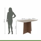 Conjunto Mesa 120x80cm Tampo Mdf/vidro Celebrare 4 Cadeiras E